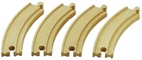 BRIO&reg; Schienenerweiterungs-Set Lange Gebogene Gleise 4-tlg.