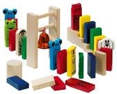 Haba HABA 1172 - Purzelkl&ouml;tze, Baukl&ouml;tze, Dominosteine Konstruktions-Spielset