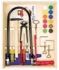 Pebaro Kinder-Werkzeug-Set Laubs&auml;ge-Set in der Holzbox mit Arbeitsplatte, 429S