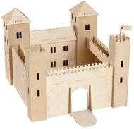 Pebaro 3D-Puzzle Holzbausatz Ritterburg, 887, 61 Puzzleteile