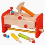 goki Spielwerkbank Werkbank inklusive Aufbewahrungsbox, (packung, 16-tlg., spar...