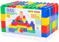 WADER QUALITY TOYS Bausteine Bausteinblock XXL 72 St&uuml;ck 12M+ Spielbausteine,...