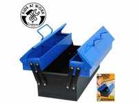 Corvus Spielwerkzeugkoffer Werkzeugkasten aus Metall, blau