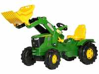 rolly toys® Tretfahrzeug John Deere 6210R, Kindertraktor mit Lader
