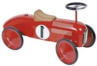 goki Tretfahrzeug Rutscherfahrzeug rot, stabil und robust, aus Metall und...
