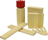 Carromco Spiel Kubb Wikingerschach Odin-M &ndash; Kiefernholzspiel, inklusive rotem
