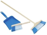 goki Kinder-Haushaltsset Kinderbesen Set, 3 teilig, Blau, mit...