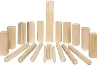goki Spiel Wikingerspiel Kubb, Wurfspiel, im Baumwollbeutel
