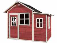 EXIT Spielhaus Loft 150 rotbraun, BxTxH: 149x191x160 cm, rot|weiß