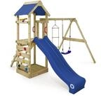 Wickey Spielturm FreeFlyer &ndash; Kletterger&uuml;st mit Sandkasten, Rutsche & Kletterwand,