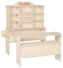 roba&reg; Kaufladen gro&szlig;er Verkaufsstand, Kaufmannsladen aus Holz natur, 6...