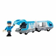 BRIO&reg; Spielzeug-Zug Blau ReiseBatterielok 3-tlg.