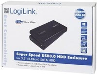LogiLink USB 3.0 Geh&auml;use f&uuml;r 3,5 Zoll SATA HDD HDD-Festplatte (10 TB) 3,5"