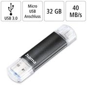 Hama Laeta Twin, USB 3.0 USB-Stick (USB 3.0, Lesegeschwindigkeit 40 MB/s)