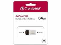 Transcend USB Stick 64GB Speicherstick JetFlash 890S Typ C USB 3.1 mit USB 3.1