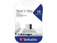 Verbatim Verbatim USB 2.0 Stick 16GB, Nano Store'n'Stay (R) 10MB/s, (W) 3MB/s,