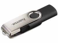 Hama USB-Stick Rotate", USB 2.0, 32GB, 10MB/s, Schwarz/Silber USB-Stick