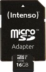 Intenso microSDHC UHS-I Professional + SD-Adapter Speicherkarte (16 GB)