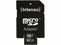 Intenso microSDHC-Karte 32GB UHS-I Speicherkarte (inkl. SD-Adapter)