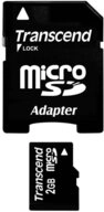 Transcend MicroSD Karte 2GB Class 2 inkl. SD-Adapter Speicherkarte (inkl. SD-Adapter) Transcend MicroSD Karte 2GB Class 2 inkl. SD-Adapter Speicherkarte (inkl. SD-Adapter)