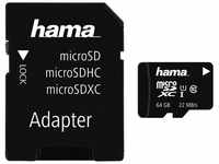 Hama microSDHC 16GB Class 10 22MB/s + Adapter / Mobile Speicherkarte (64 GB,...