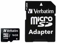 Verbatim Verbatim microSDHC Card 16GB, Premium, Class 10, U1 (R) 80MB/s, (W) 1