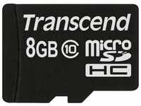 Transcend MicroSDHC Karte 8GB Class 10 ohne SD-Adapter Speicherkarte