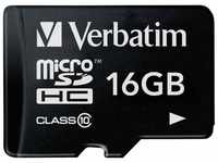 Verbatim Verbatim microSDHC Card 16GB, Premium, Class 10, U1 (R) 80MB/s, (W) 1