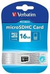 Verbatim Verbatim microSDHC Card 16GB, Premium, Class 10, U1 (R) 80MB/s, (W) 1