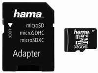 Hama microSDHC 32GB Class 10 + Adapter / Mobile (00108086) Speicherkarte