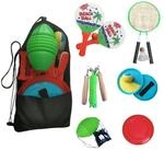 L.A. Sports Spiel Strandspiel-Set 6 in 1, Familienspiel/ Kinderspiel, inklusive