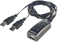Lindy LINDY 2 Port USB KM Switch 2 Port Tastatur-/Maus-Umschalter Adapter,...