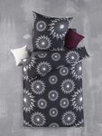 Optidream Bettw&auml;sche Set Mikrofaser 135x200 Polyester Luis-Schwarz Weiss schwarz