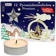 Ebersbacher Kerzenfabrik Teelicht Pyramidenteelichter Premium (12 St&uuml;ck)...