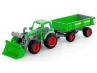 Wader Farmer Technic Traktor mit Frontlader und 2-Achs-Hänger