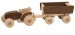 goki Spielzeug-Traktor Traktor mit Anh&auml;nger Goki nature, (Packung, 2-tlg., set),