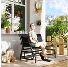Outsunny Gartenbank mit Schaukelmechanismus, bis 200 kg belastbar (Gartenschaukel,