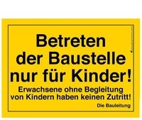 Corvus H&auml;ngedekoration Postkarte Bauschild