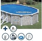 Gre Ovalpool Stahlwandpool Set (6-teilig) hoch oval 610 x 375 x (Komplett-Set,