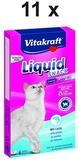 Vitakraft Katzensnack Cat Liquid Snack Lachs, 11 x 90g, Snack f&uuml;r: Katzen