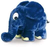 Schmidt Spiele Pl&uuml;schfigur 42602 - Der Elefant, 12cm gro&szlig; blau NEU