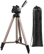 Hama Dreibeinstativ f&uuml;r Foto und Videokameras, 3D 3-Wege Stativkopf, beige