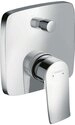 hansgrohe Wannenarmatur Metris Einhebel-Wannenmischer Unterputz eckig - Chrom