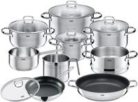 Silit Topf-Set TOSKANA, 10-teilig, mit Glasdeckel, Sch&uuml;ttrand, Edelstahl 18/10,