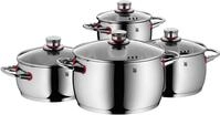 WMF Topf-Set Quality One Induktion, Kochtopf Set mit Glasdeckel, Cromargan&reg;