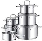 WMF Topf-Set Inspiration Induktion, Kochtopf Set mit Glasdeckel, Cromargan&reg;