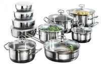 Karcher Topf-Set Kochtopfset Jasmin, Edelstahl (20-tlg), inkl. Glasdeckel und