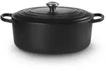 LE CREUSET Br&auml;ter Gusseisen-Br&auml;ter mit Deckel, Oval schwarz 35 cm