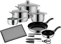 WMF Topf-Set Diadem Plus, Cromargan&reg; Edelstahl Rostfrei 18/10 (Set, 15-tlg),
