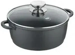 Berndes Kochtopf mit Glasdeckel 16, 20 oder 24 cm, Aluguss, schwarz - Vario Click,